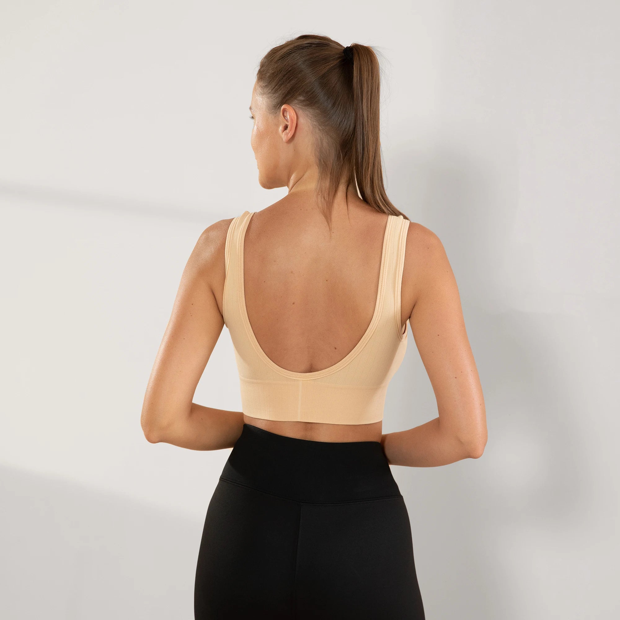 academia，roupa de academia femininas，sutiãs esportivos， Feminino Sem Bojo Basico Liso Sem Costura Nas Laterais，brasil