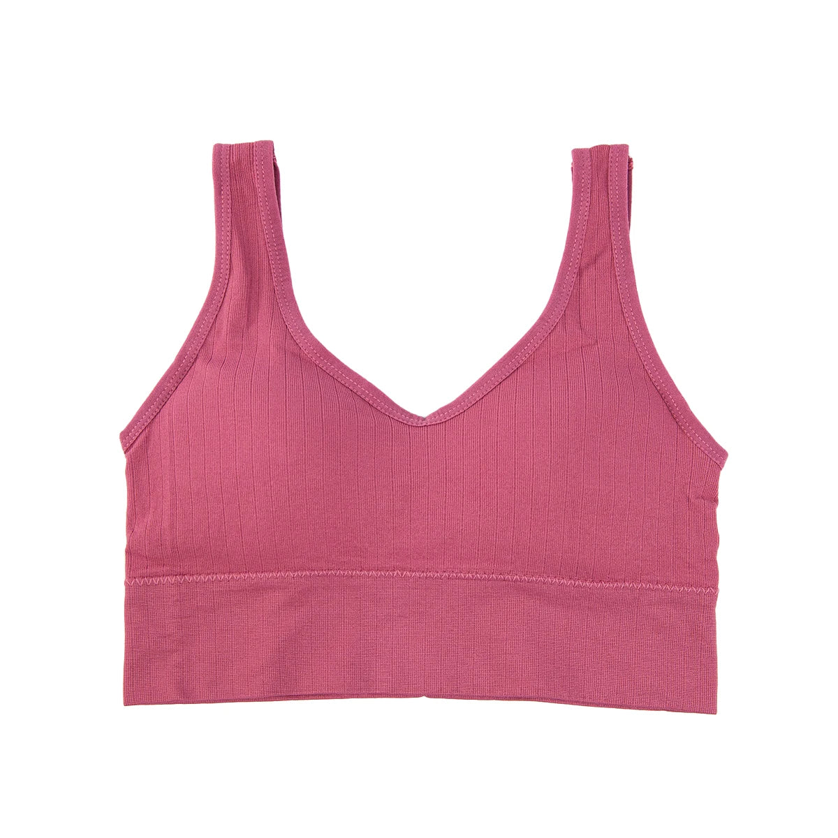 academia，roupa de academia femininas，sutiãs esportivos， Feminino Sem Bojo Basico Liso Sem Costura Nas Laterais，brasil