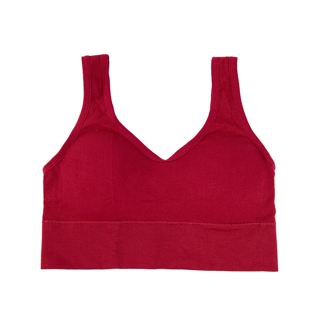 academia，roupa de academia femininas，sutiãs esportivos， Feminino Sem Bojo Basico Liso Sem Costura Nas Laterais，brasil