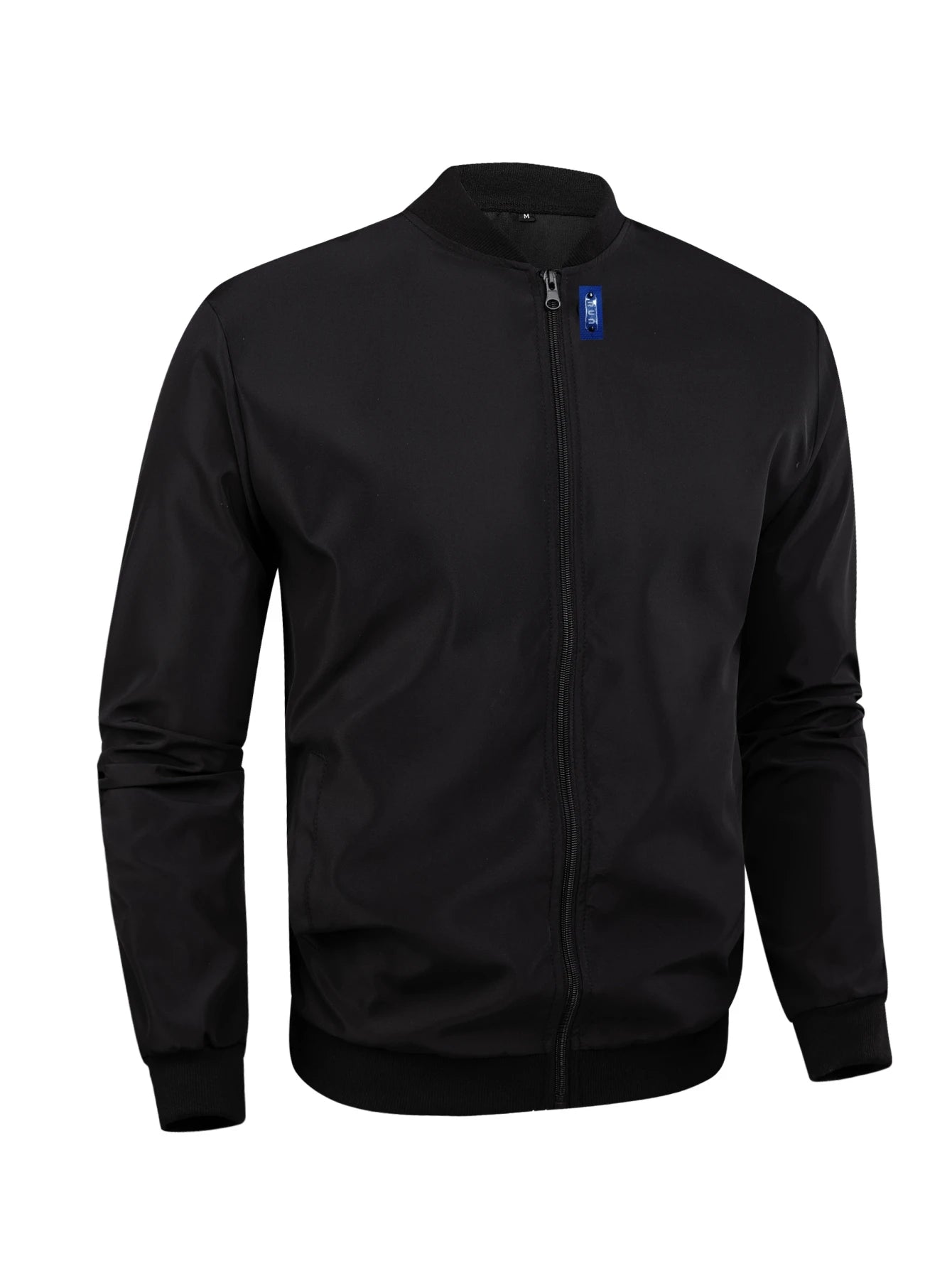 2024 primavera e outono nova gola de beisebol curto solto cor sólida jaqueta masculina negócios casual casaco fino tendência