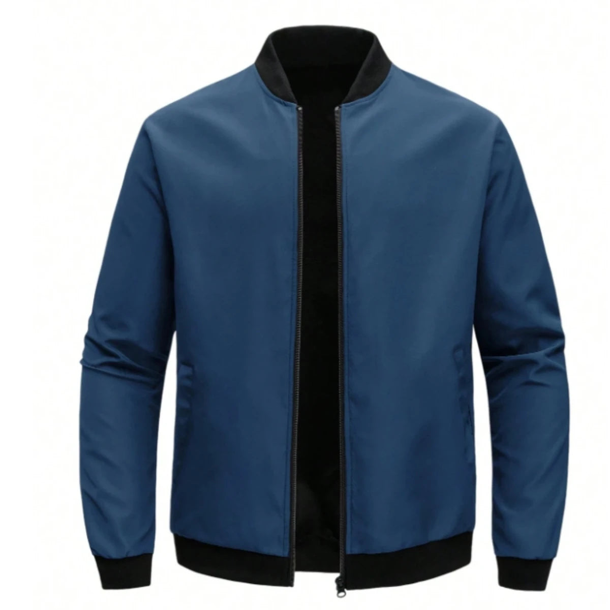 2024 primavera e outono nova gola de beisebol curto solto cor sólida jaqueta masculina negócios casual casaco fino tendência