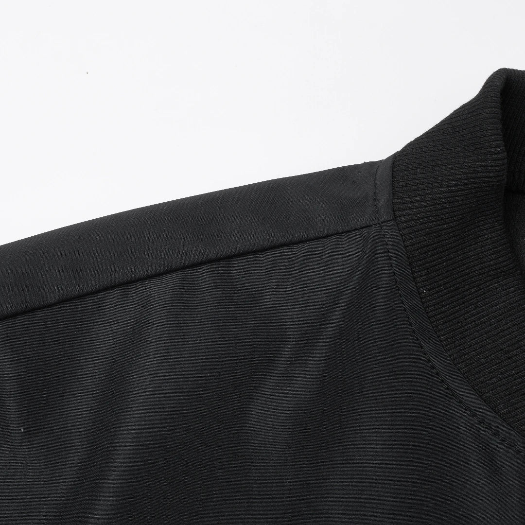 2024 primavera e outono nova gola de beisebol curto solto cor sólida jaqueta masculina negócios casual casaco fino tendência